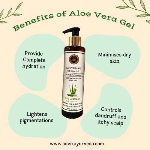 Advik Ayurveda Aloe Vera Gel with Vitamin-E (Paraben and Toxin- free), 200ml