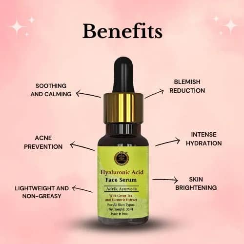 Advik Ayurveda Hyaluronic Acid Face Serum for Glow, 30ml