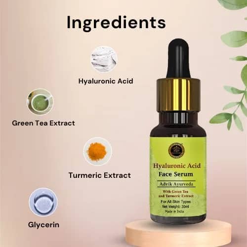 Advik Ayurveda Hyaluronic Acid Serum for Face