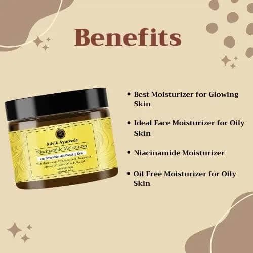 Advik Ayurveda Niacinamide Moisturizer for Glowing Skin, 100 ml