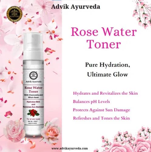 Rose Water Toner by advik ayurveda