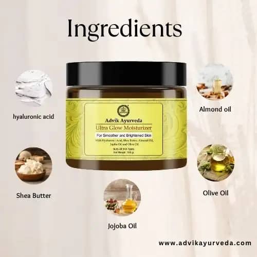 advik ayurveda ultra glow hyaluronic acid moisturizer ingredients 500x500 1